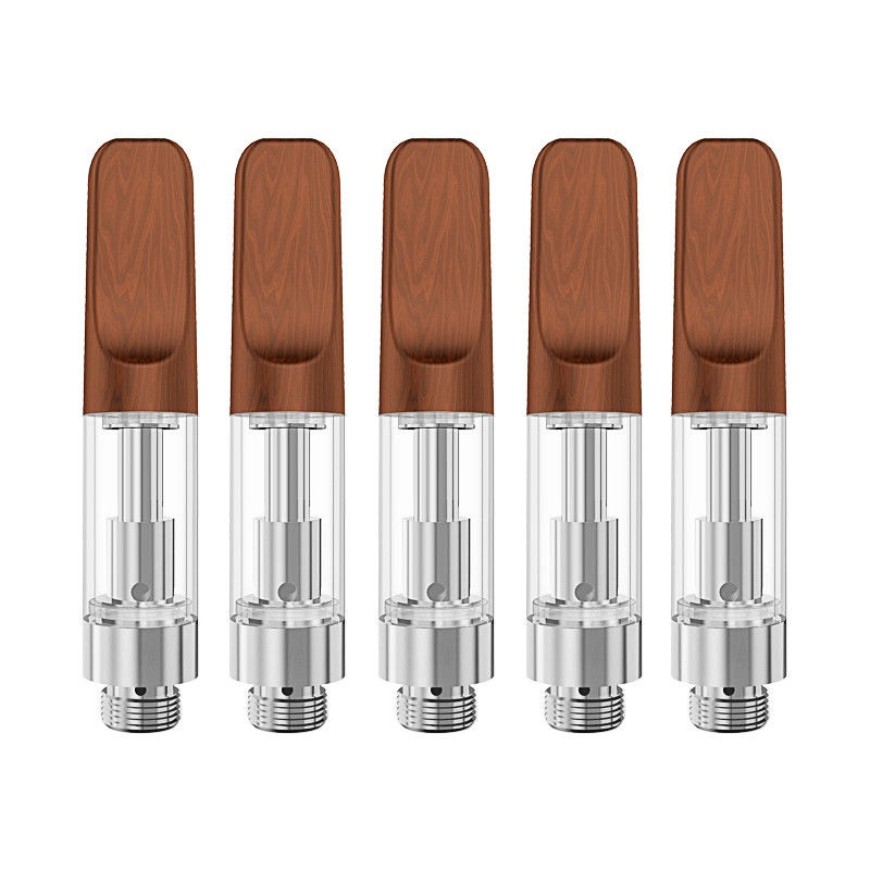 흡입 기름 구멍 2.0mm*4 버릴 수 있는 CBD 카트리지 나무 팁 카트리지 1.6 오옴