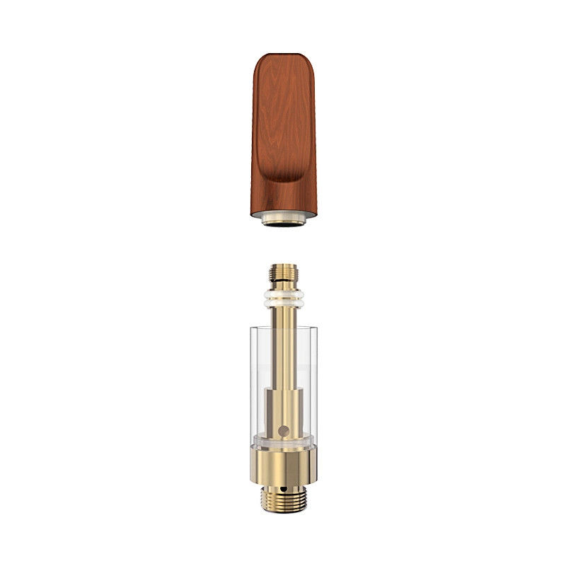 흡입 기름 구멍 2.0mm*4 버릴 수 있는 CBD 카트리지 나무 팁 카트리지 1.6 오옴