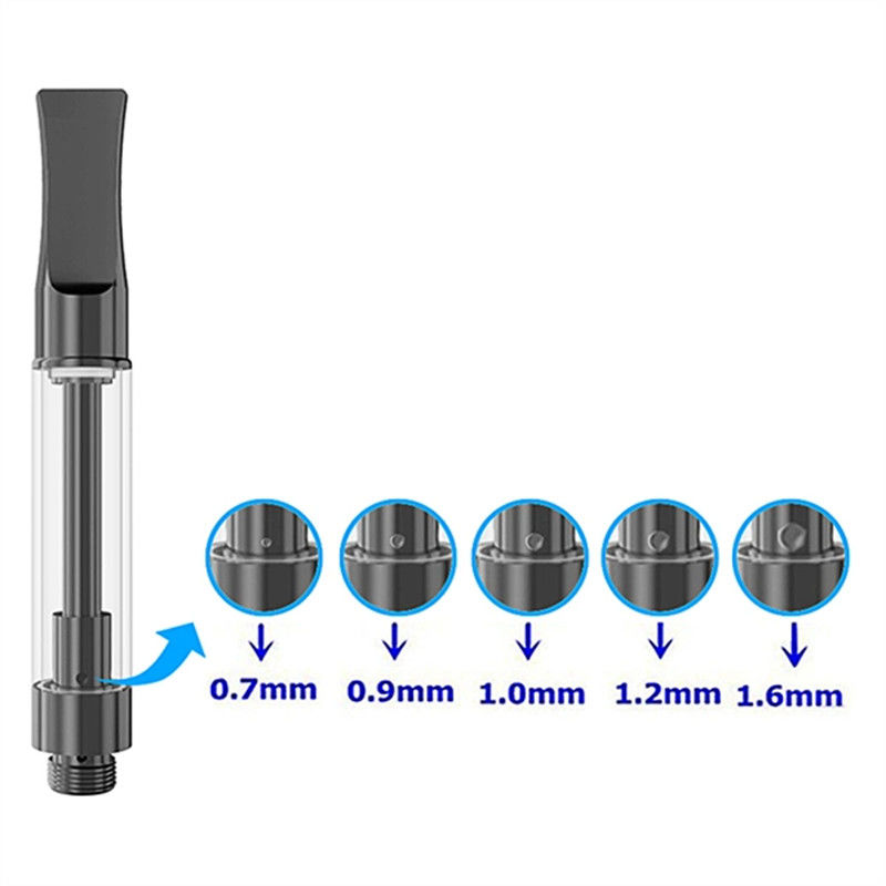 비어 있는 1.0mL 검정색 델타 8 델타 9 D8 D9 THC 생생한 수지 카트리지