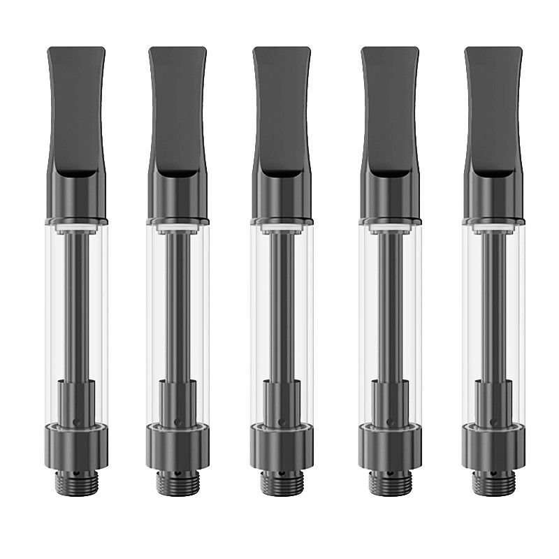 비어 있는 1.0mL 검정색 델타 8 델타 9 D8 D9 THC 생생한 수지 카트리지